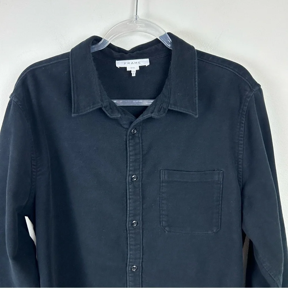 FRAME Men's Long Sleeve cotton single pocket button down slim fit size: XXL - Picture 2 of 10